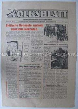 Wochenzeitung der Nationalen Front Berlin-Spandau "Neues Volksblatt"