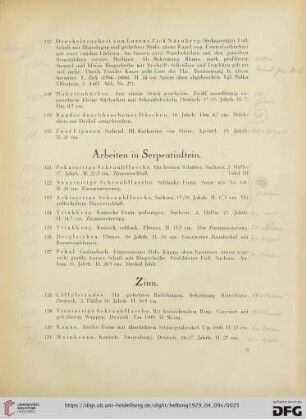 Zinn (Nr.128-142)