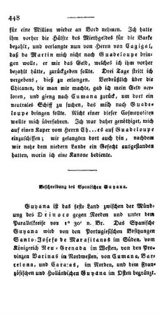 Beschreibung des Spanischen Guyana.