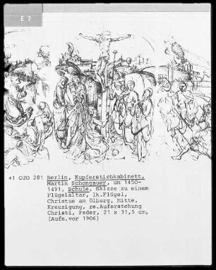 Skizze zu einem Flügelaltar, Folio recto