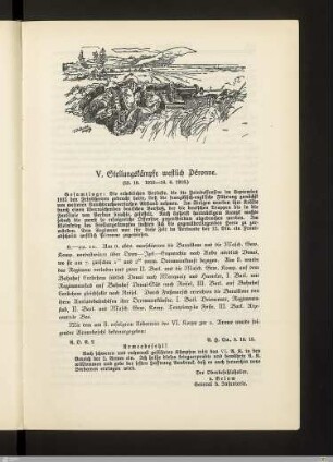 V. Stellungskämpfe westlich Péronne