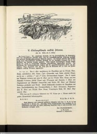 V. Stellungskämpfe westlich Péronne