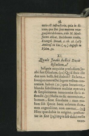XI. Quale Ioabi bellici Ducis Osculum?