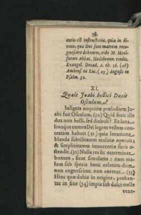 XI. Quale Ioabi bellici Ducis Osculum?