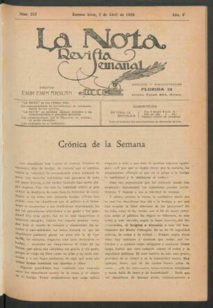 Crónica de la semana