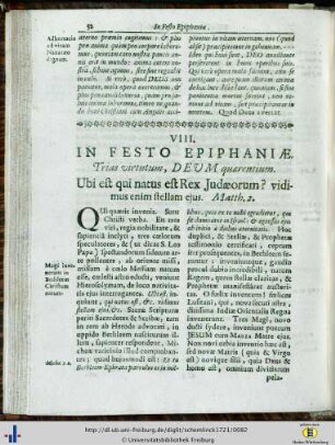 In Festo Epiphaniae.