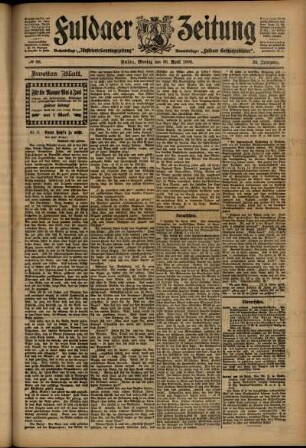 Zweite Ausgabe vom Montag, den 30. April 1906.