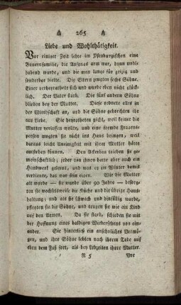 Liebe und Wohlthätigkeit