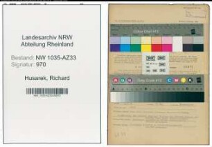 Entnazifizierung Richard Husarek , geb. 16.05.1894 (Hauer)