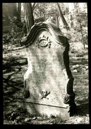 alter Friedhof, Grabstein der Fau K. E. Lucae, 1769