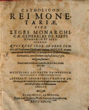 Catholicon rei monetariae