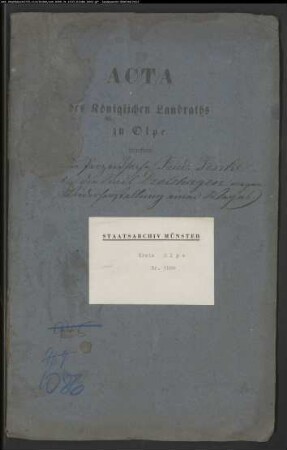 Friedrich Finke ./. die Stadt Drolshagen wegen Wegebaus