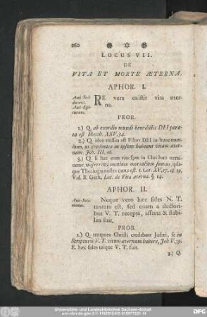 Locus VII. De Vita Et Morte Aeterna.