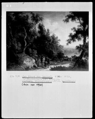 Waldlandschaft mit Reitern