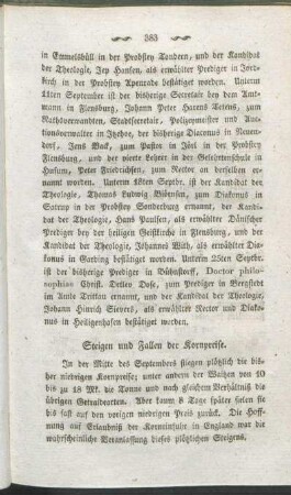 Steigen und Fallen der Kornpreise.
