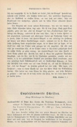 582-591 Empfehlenswerthe Schriften