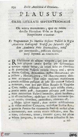 Plausus. Orbis literati septentrionalis