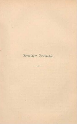 Vermischter Briefwechsel
