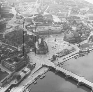 Innere Altstadt von Dresden : Blickrichtung Südwesten zur Wilsdruffer Vorstadt