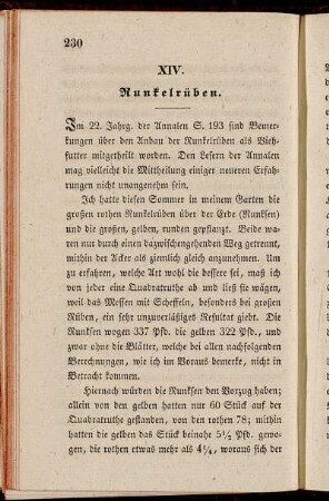XIV. Runkelrüben