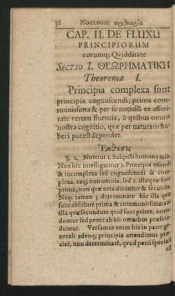 Cap. II. De Fluxu Principiorum eorumque Quidditate.