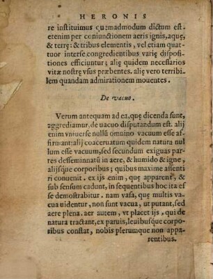 Heronis Alexandrini Spiritalivm Liber
