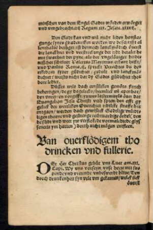 Van overflödigem tho drincken und fullerie.