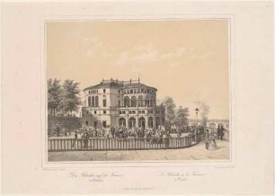 Dresden, das Vierte Belvedere (1842–1945) auf der Brühlschen Terrasse von Osten