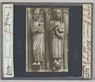 Reims: Kathedrale, rechtes Westportal, Hl. Simeon, Johannes der Täufer (Stoedtner-Nr. 120486)