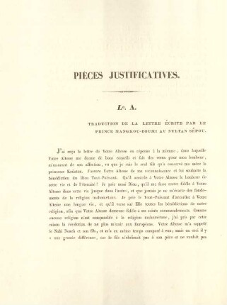 Pieces justificatives
