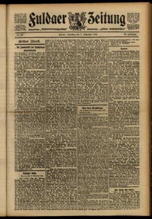 Erste Ausgabe vom Samstag, den 01. Dezember 1906.