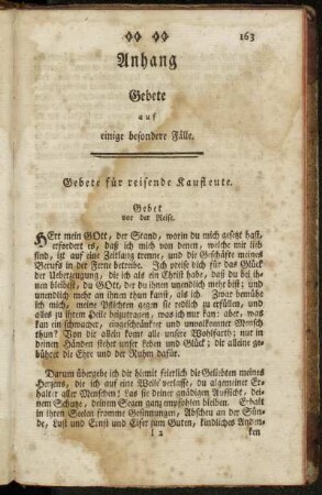 Anhang. Gebete auf einige besondere Fälle.