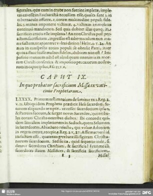 Caput IX. In quo probatur sacrificium Missae ex vaticinis Prophetarum