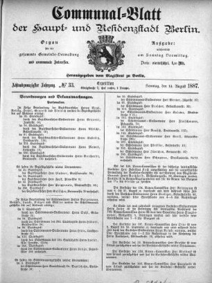 1887,33: No. 33, 14. August 1887