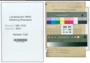 Entnazifizierung Carl Kamper , geb. 15.03.1893 (Inspektor)