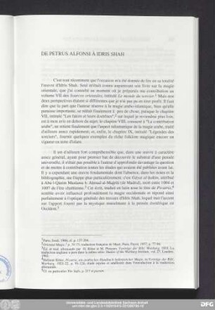 De Petrus Alfonsi À Idris Shah