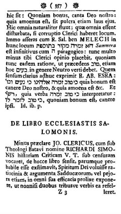 De Libro Ecclesiastis Salomonis.