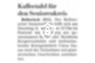 Kaffeetafel für [Name maskiert]