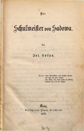 Der Schulmeister von Sadowa