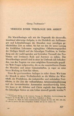 307-329 Versuch einer Theologie der Arbeit