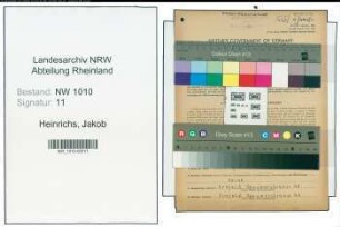 Entnazifizierung Jakob Heinrichs , geb. 10.02.1893 (Baecker)
