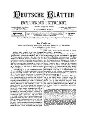 Der Wandertag : (Fortsetzung)