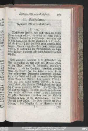 II. Abtheilung. Syntaxis des articuli definiti.