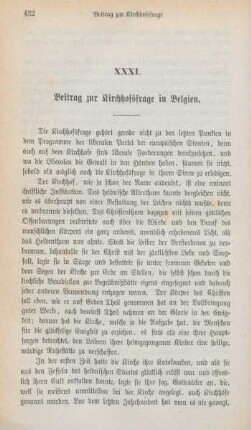 432-442 Beitrag zur Kirchhofsfrage in Belgien