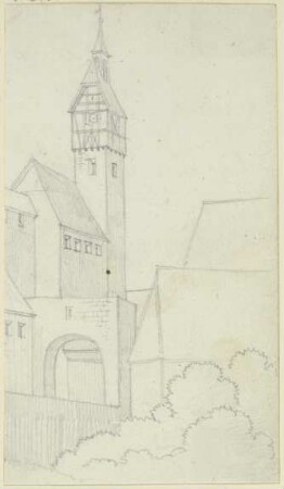 Gebäudeensemble mit Turm