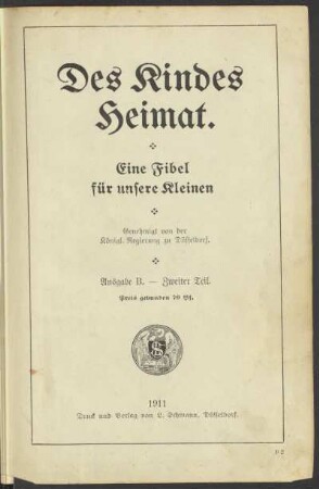 Teil 2, [Schülerband]: [Teil 2, [Schülerband]] : eine Fibel für unsere Kleinen