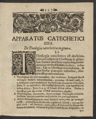 De Theologia catechetica in genere.