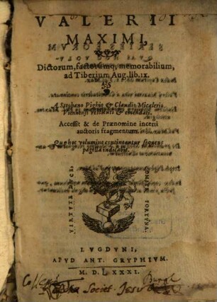 Dictorum factorumque memorabilium : ad Tiberium Aug.