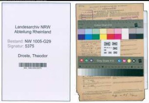 Entnazifizierung Theodor Droste , geb. 13.05.1920 ()