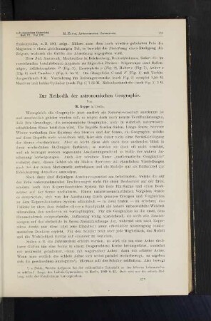 Zur Methodik der astronomischen Geographie.